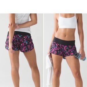 Lululemon Shorts Women's Size 2 Multicolor Run Times Bottoms High Rise
